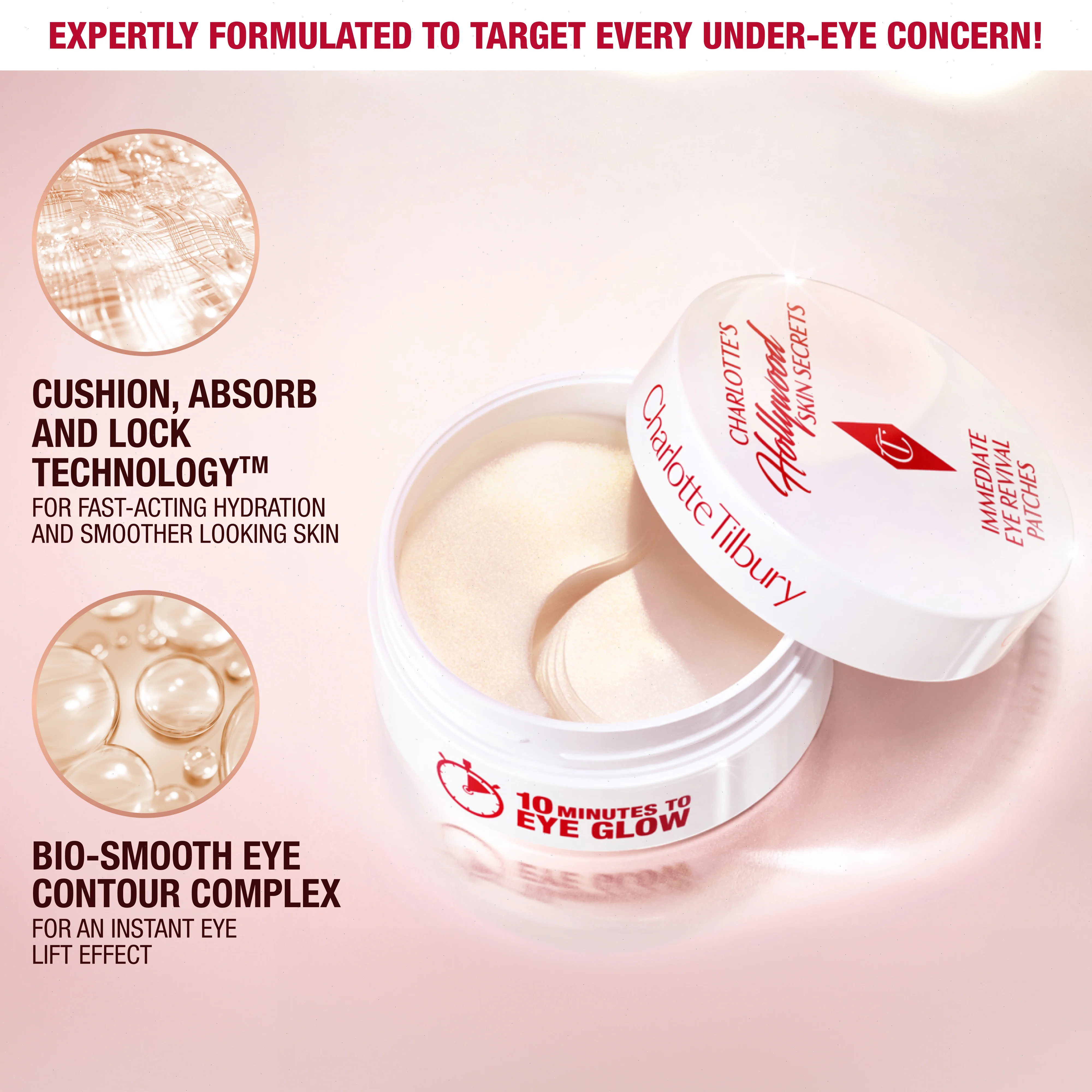 CHARLOTTE'S HOLLYWOOD SKIN SECRETS IMMEDIATE EYE REVIVAL PATCHES - 60 EYE PATCHES - Image 5