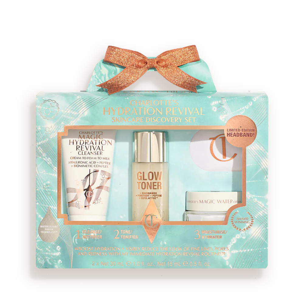 CHARLOTTE’S HYDRATION REVIVAL SKINCARE DISCOVERY SET - TRAVEL SIZE SKINCARE KIT - Image 6