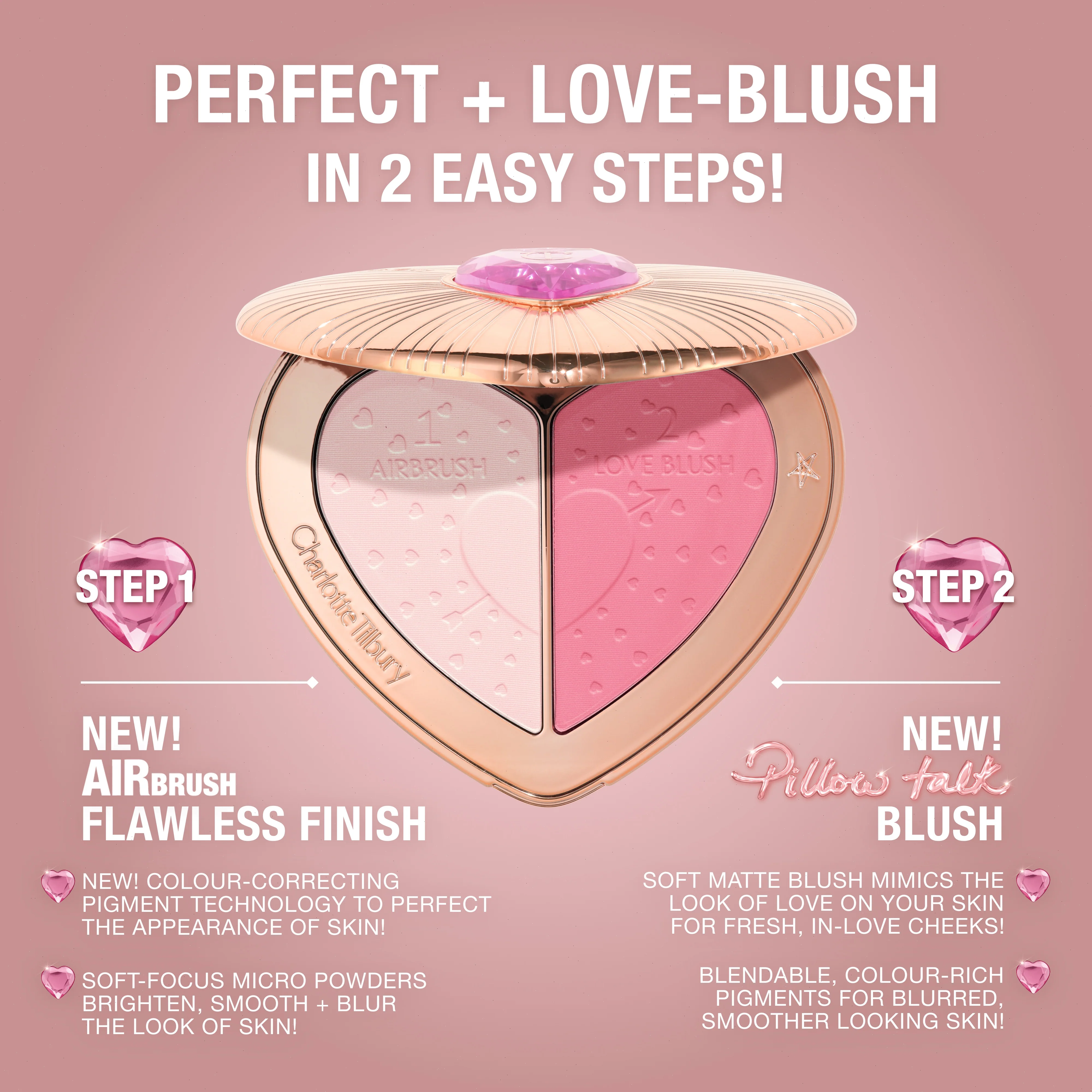 PILLOW TALK BEAUTY SOULMATES FACE PALETTE - FLAWLESS PINK - Image 10